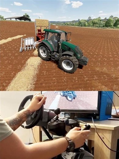 Farming Simulator Valtra A 135 Logitech Steering Wheel Manual Gearbox Thrustmaster Farmstick #dkgc