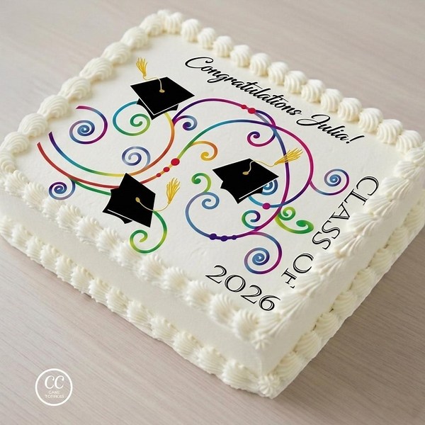 Graduation Class of 2026 Edible Image Cupcake & Cake Toppers Free Personalization - Etsy