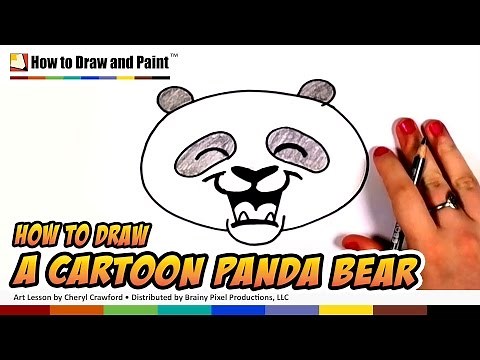 How to Draw a Panda Bear Face Cartoon Step by Step - Cute Panda Bear Drawing | CC