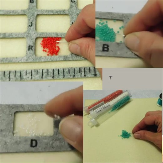 Beading Mat, Double Foam, Adherent Surface, Cream/grey Color, Plain, 6 or 24 Cavities, Needlework, Jeweler's Surface, Bead Organization - Etsy