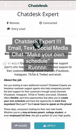 Chatdesk Expert: Flexible Work from Home Opportunities