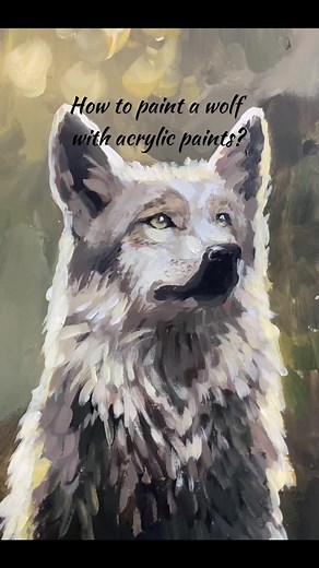 Learn How to Paint a Stunning Wolf with Acrylic Paints
