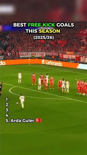 BEST FREE KICK Goals In 2025/26 Season #football #ucl #premierleague