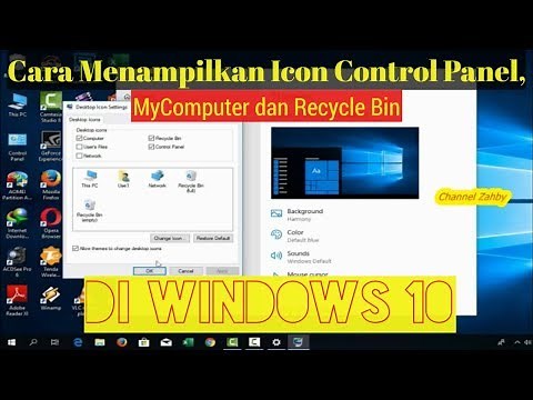 Cara Menampilkan Icon Control Panel, Computer dan Recycle Bin di Windows 10