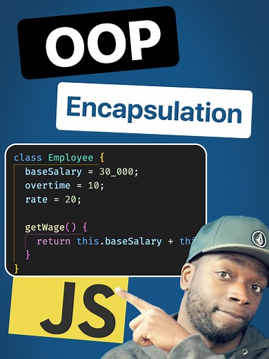 OOP Basics - Encapsulation in JavaScript #objectorientedprogramming #javascript #java #learningtocode #webdevelopment #webdev #codetok #100daysofcode #codenewbie #juniorwebdeveloper