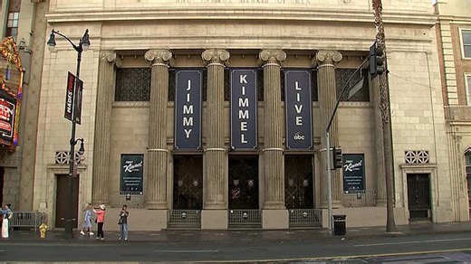 Jimmy Kimmel's Hollywood Boulevard studio a day after suspension