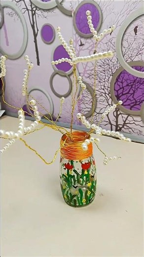 How to Make a Beautiful Tree with Wire & Beads 🌳 #shorts #diy