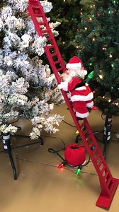 Back in stock! Mr Christmas Santa climbing ladder w/ holiday Lights • plays music & lights. Can attach to your tree or put on a wall/fireplace. Retail price $99.99... our price $39.99-- sold out | Outlet Express