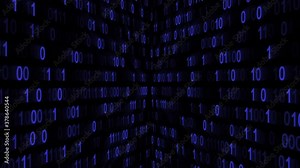 The Most Powerful Supercomputer Algorithm Processes Trillions Of Petabytes Per Second. Digital Binary 3D Background