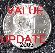 The 2005 One Piso Coin Value Update, 400 to 1,000 Pesos na po. | Papercoinage