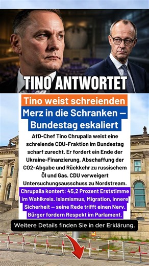 CDU brüllt Tino antwortet Bundestag schweigt! #deutschland #merz #breaking