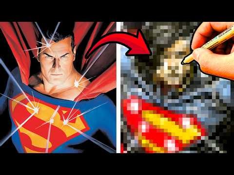 MARVEL ARTIST redraws FAMOUS COMIC ART! ALEX ROSS' SUPERMAN!