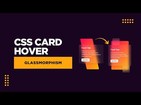 Animated Glassmorphic Card Design with Hover Effects | HTML & CSS Tutorial