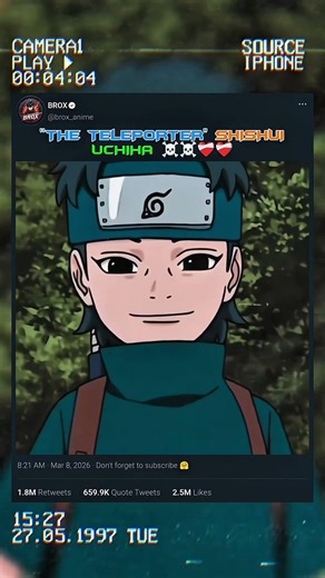 THE TELEPORTER// SHISHUI UCHIHA//#shishui #naruto #anime