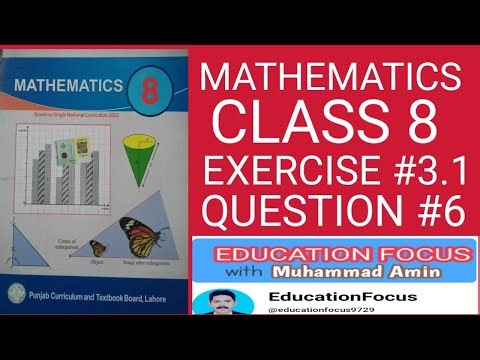 MATHEMATICS CLASS 8| EXERCISE 3.1| QUESTION#6|