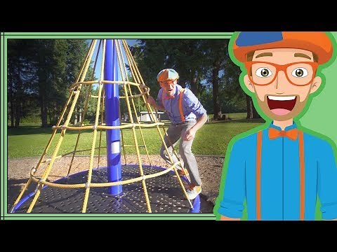 Learn Colors with Blippi | Playing at the Playground