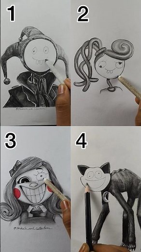 Compilation of poppy playtime characters 😍✍️ #art #artist #cartoon #drawing #anime #shorts
