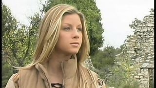 Stunning well shaped blonde teen swallows cum and gets her pussy drilled