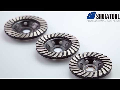 SHDIATOOL Turbo Row Diamond Grinding Cup Wheel for Concrete Granite Marble Masonry Brick