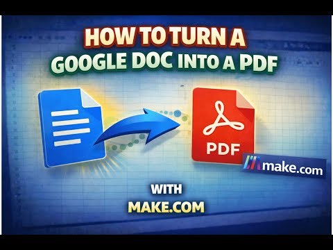 Turn Google Doc into Pdf with Make com Full Walk through of the Scenario