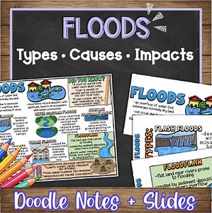 Floods Doodle Notes & Quiz   PowerPoint (PDF   GF) | Natural Disasters Science