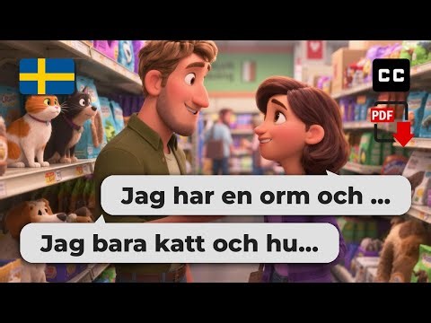 Easy Swedish Conversation – 🐾 Talking Pets at the Store (Beginner Level)