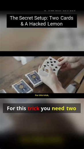 The Secret Setup: Two Cards & A Hacked Lemon #MagicTricks #CardTricks #fyp #viral_video