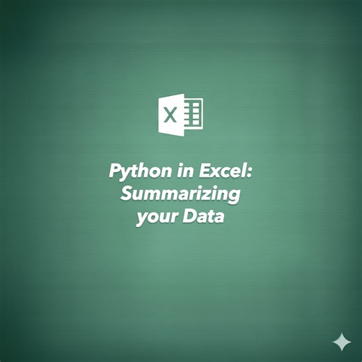Excel With Kyle on Instagram: "This tutorial shows how to use Python code in Excel to get a statistical summary of what your dataset looks like! If you're familiar with the .describe() method in Python, this will come naturally to you #coding #exceltips #corporate #DataScience #BusinessGrowth #financetips"