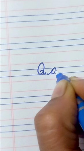 How to write Letter Q and Small Cursive Writing