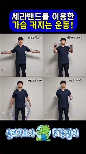 밴드를 이용한 가슴 커지는 운동 #가슴운동 #운동루틴 #밴드운동