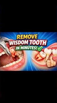 Watch PAINLESS removal of upper wisdom tooth in minutes✅✅🦷❤️