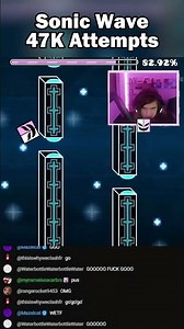 Craziest Fluke EVER On Sonic Wave... 😭🙏 #geometrydash #gd
