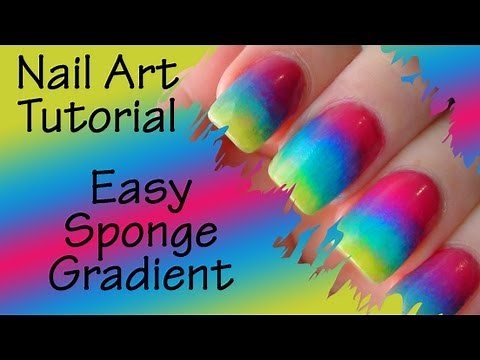 Nail Art Tutorial - Sponge Gradient / Ombre Nails ( version 2 )