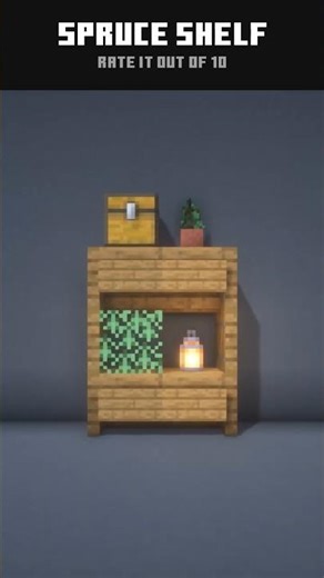 Cool Spruce Shelf Design in Minecraft 🌸 #3