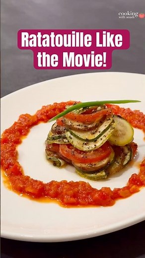 Making the movie-accurate Ratatouille at home 🥘✨ #ratatouille #recipe #pixar