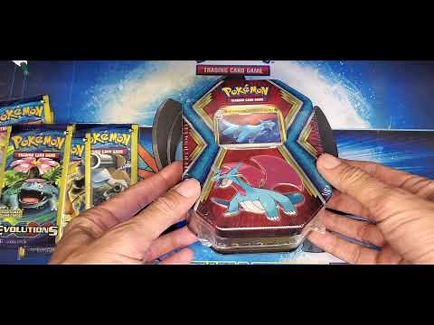 Opening a Pokemon Salamence Mini 3 Card 10 Pack Tin...Evolutions Packs!!