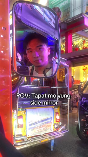 Natapatan ka ng side mirror kaya feeling main character ka 😚 #jeepney #toktok #sidemirror #mirror #trending