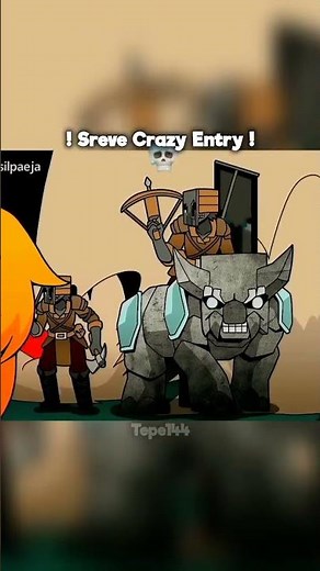 Steve Crazy Entry 💀 #minecraftanimation #minecraft