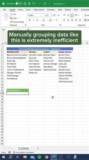 To columns #exceltipsandtricks #exceltraining #exceltutorial #Excel @à la une LEARN MORE | LEARN MORE
