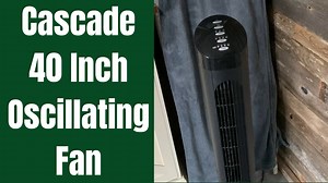 Watch Cascade 40 Inch 4-Speed Oscillating Fan, Full Review on Amazon Live