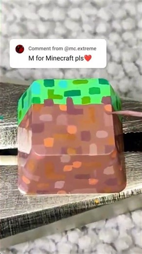 Drawing M for Minecraft but on my custom keyboard! ‪@minecraft‬ #drawing #keyboard #keycaps