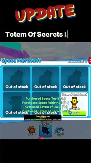 New OP Space Merchant In #tapsimulator #roblox