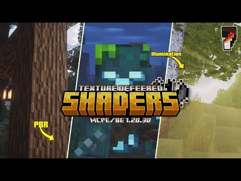RILIS DI HP! 7 TEXTURE & SHADER DEFERRED MCPE 1.20.30 - Minecraft PE shaders Render Dragon Android
