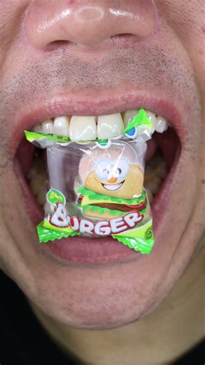 ASMR | Yupi Sour Burger Snack | Tangy Bite Sized Fun! 🍔 | #ASMR #Yupi #SourBurger