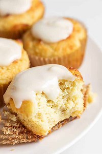 Keto Lemon Pound Cake Muffins with Lemon Glaze • Low Carb with Jennifer