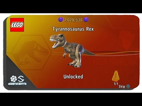 Lego Jurassic World - How to Unlock Tyrannosaurus Rex Dinosaur Character Location