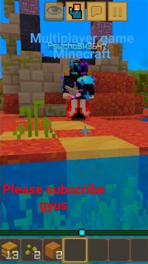 Minecraft game crafting and building short# multiplayer #gaming fight vs my friend #mltipayer# duo