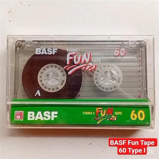 BASF Fun Tape Ferro I 60 Type I (Alternative Shell) 1996 Blank Cassette Tape Made in Indonesia #basf