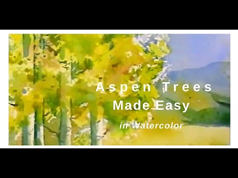 How to Easily Paint Aspen Trees in Watercolor | Step-by-Step Tutorial for Beginners 🎨