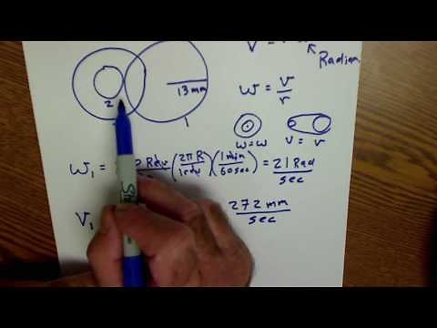 Angular and Linear Velocity, Three Gear Problem